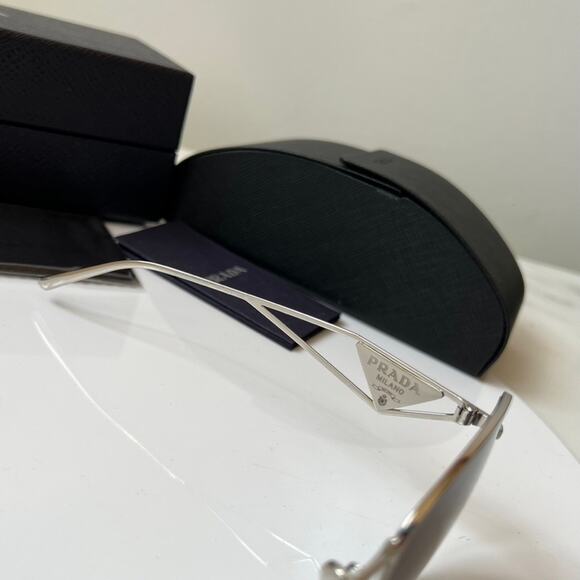 NEW Prada PR57YS Sunglasses in Silver Grey Gradient - Picture 10 of 11